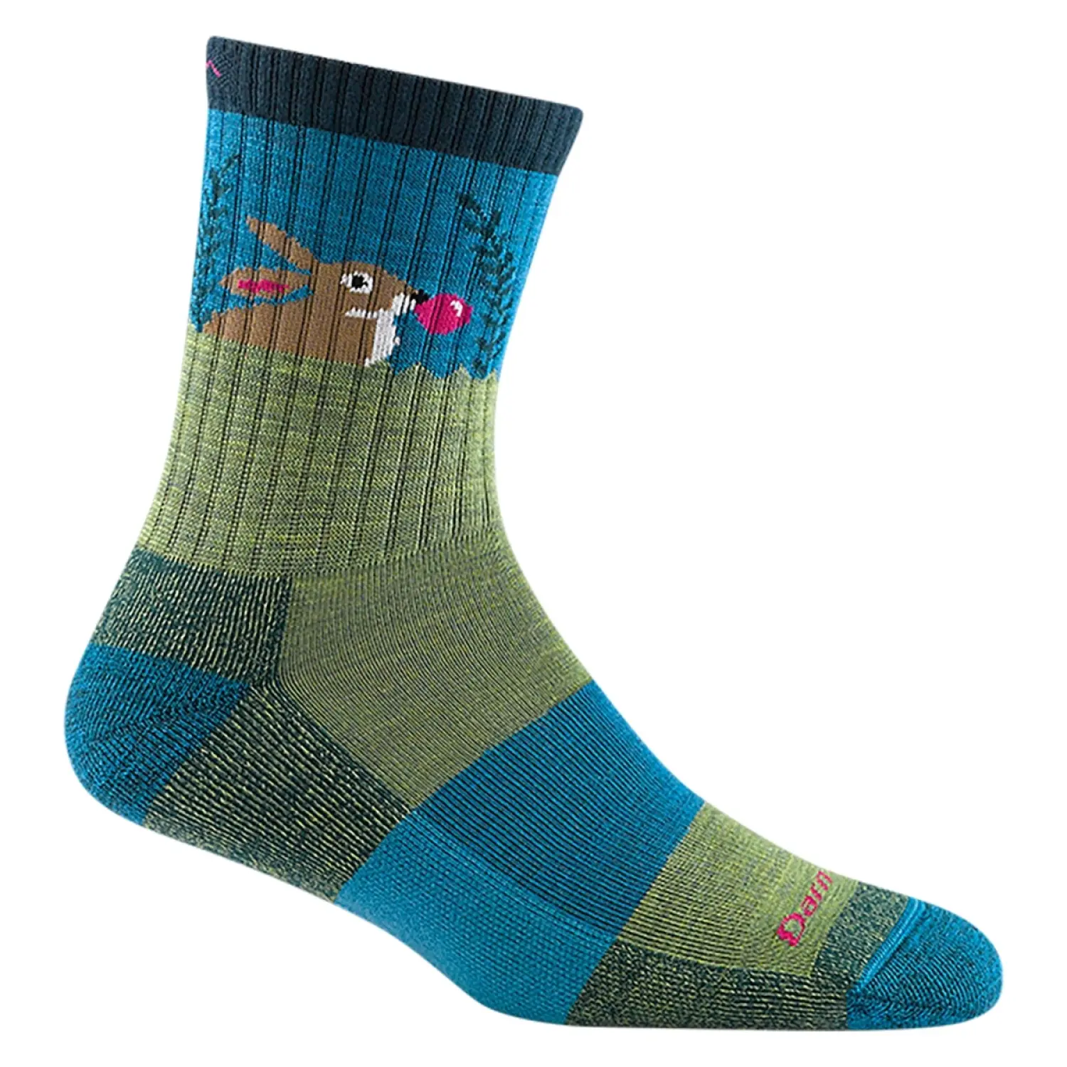 willow - Darn Tough Kids Bubble Bunny Jr. Micro Crew Lightweight Hiking Sock
