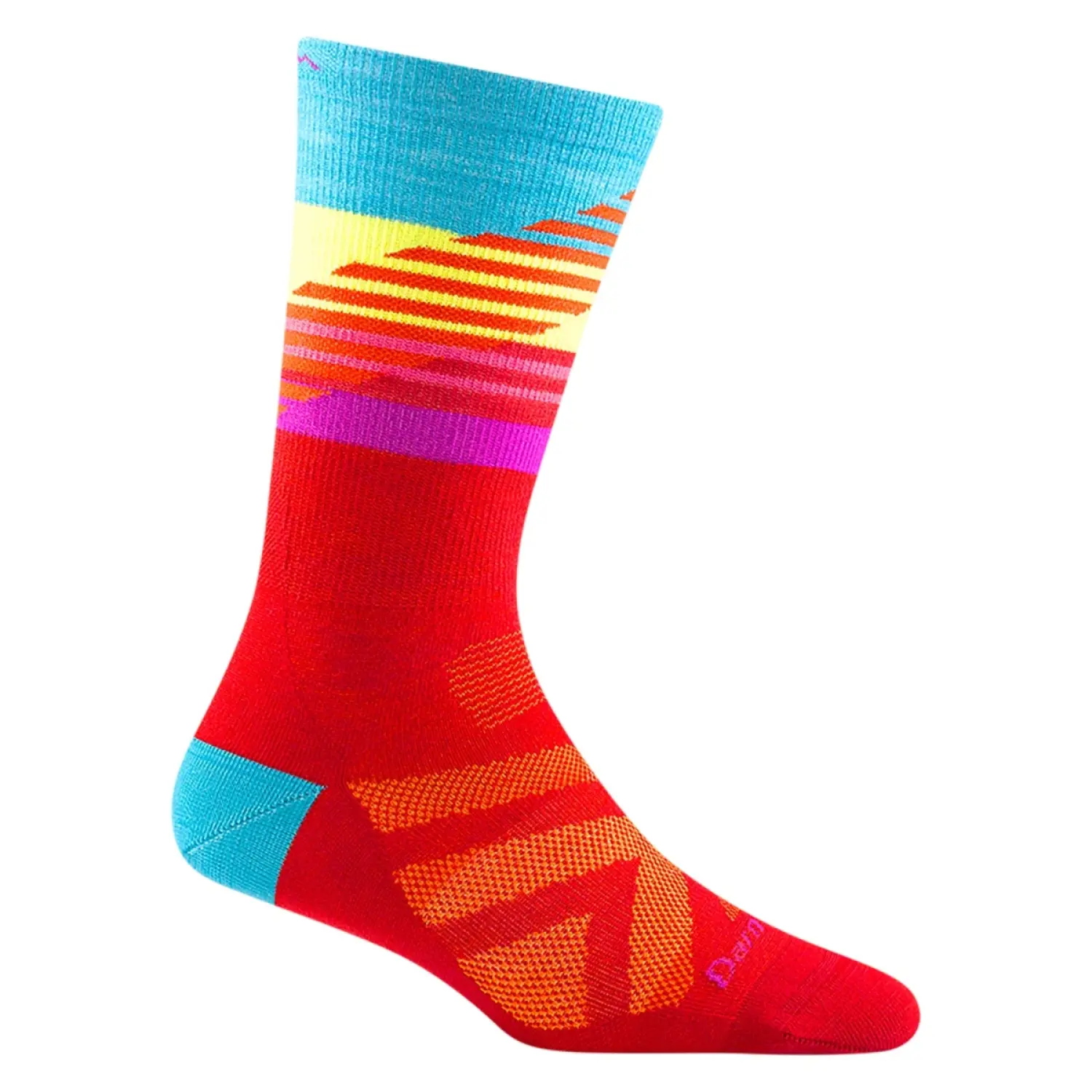 red - Darn Tough Women's Lillehammer Nordic Boot Lightweight Ski & Snowboard Sock