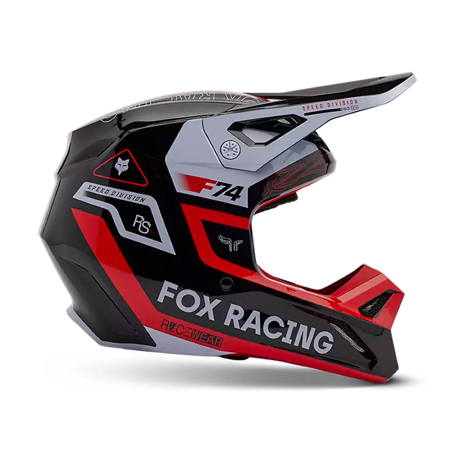 fluorescent red - Fox Racing Motos V1 Race Spec Helmet