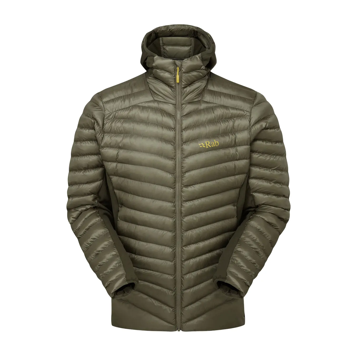 light khaki/army - Rab Men's Cirrus Flex Insulated Hooded Jacket