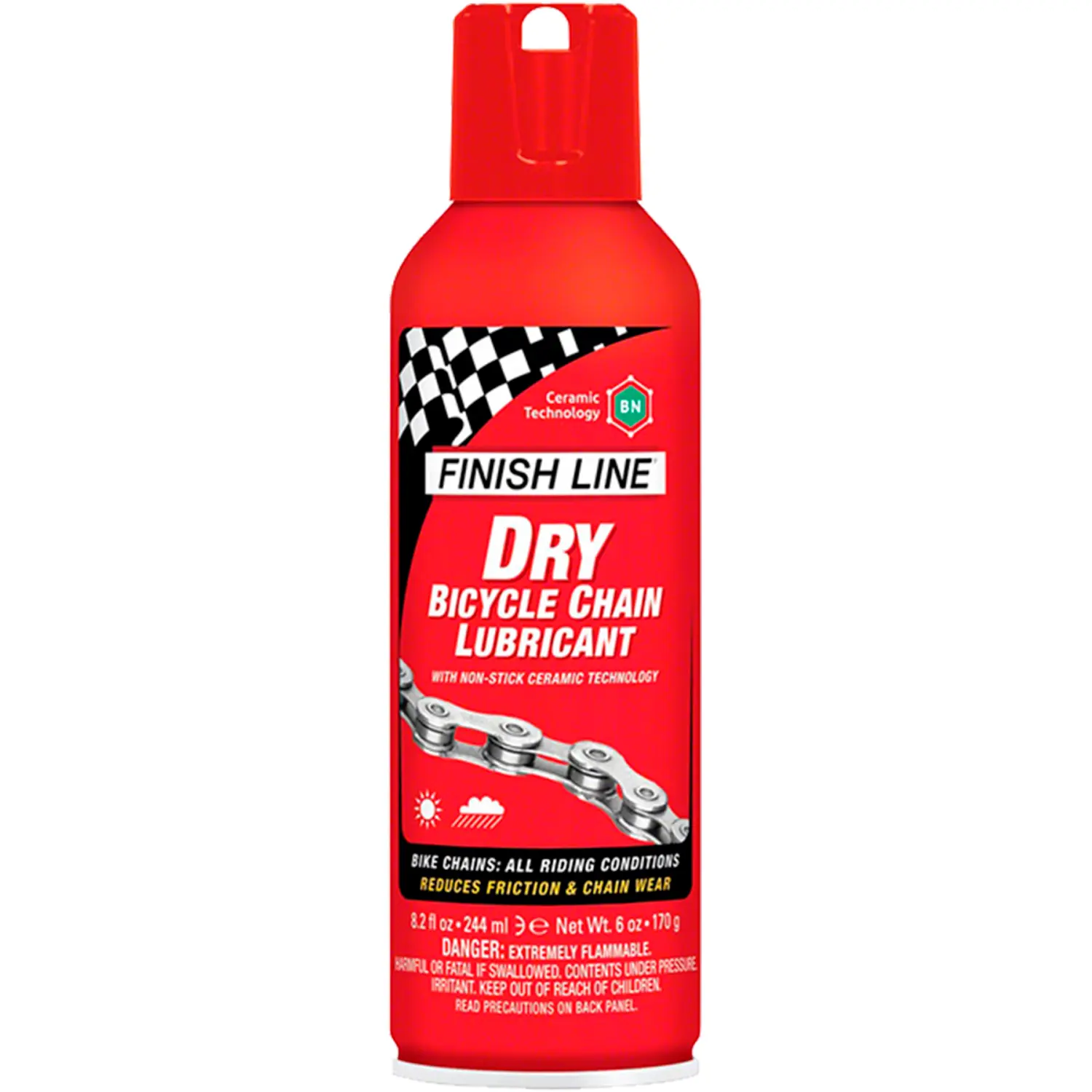 8oz aerosol - Finish Line Dry Lube Ceramic Technology