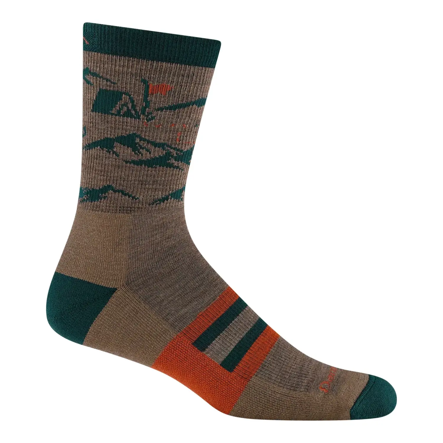 bark - Darn Tough Men's Hike Hike Hut Micro Crew Midweight Hiking Socks
