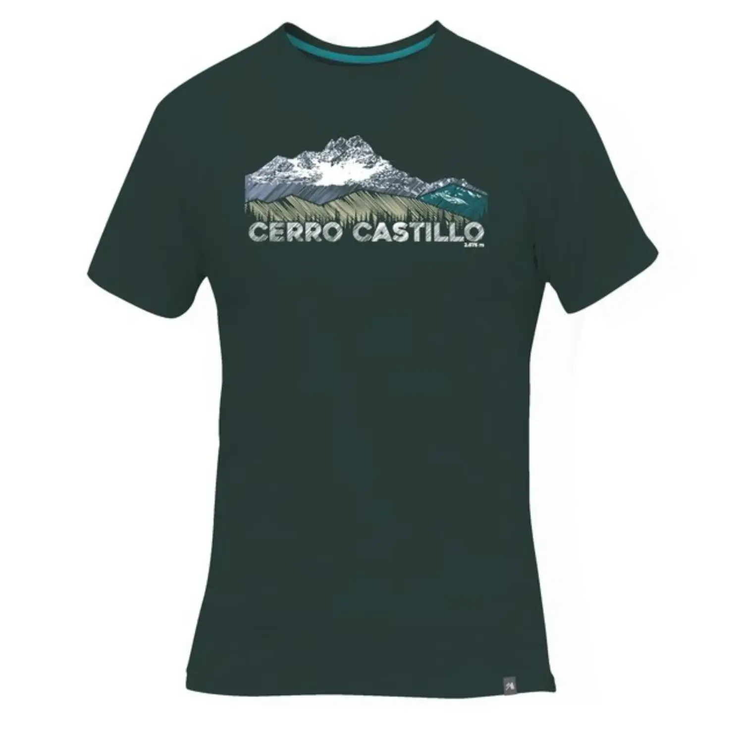 verde jungla - Tatoo Polera Hombre Cerro Castillo