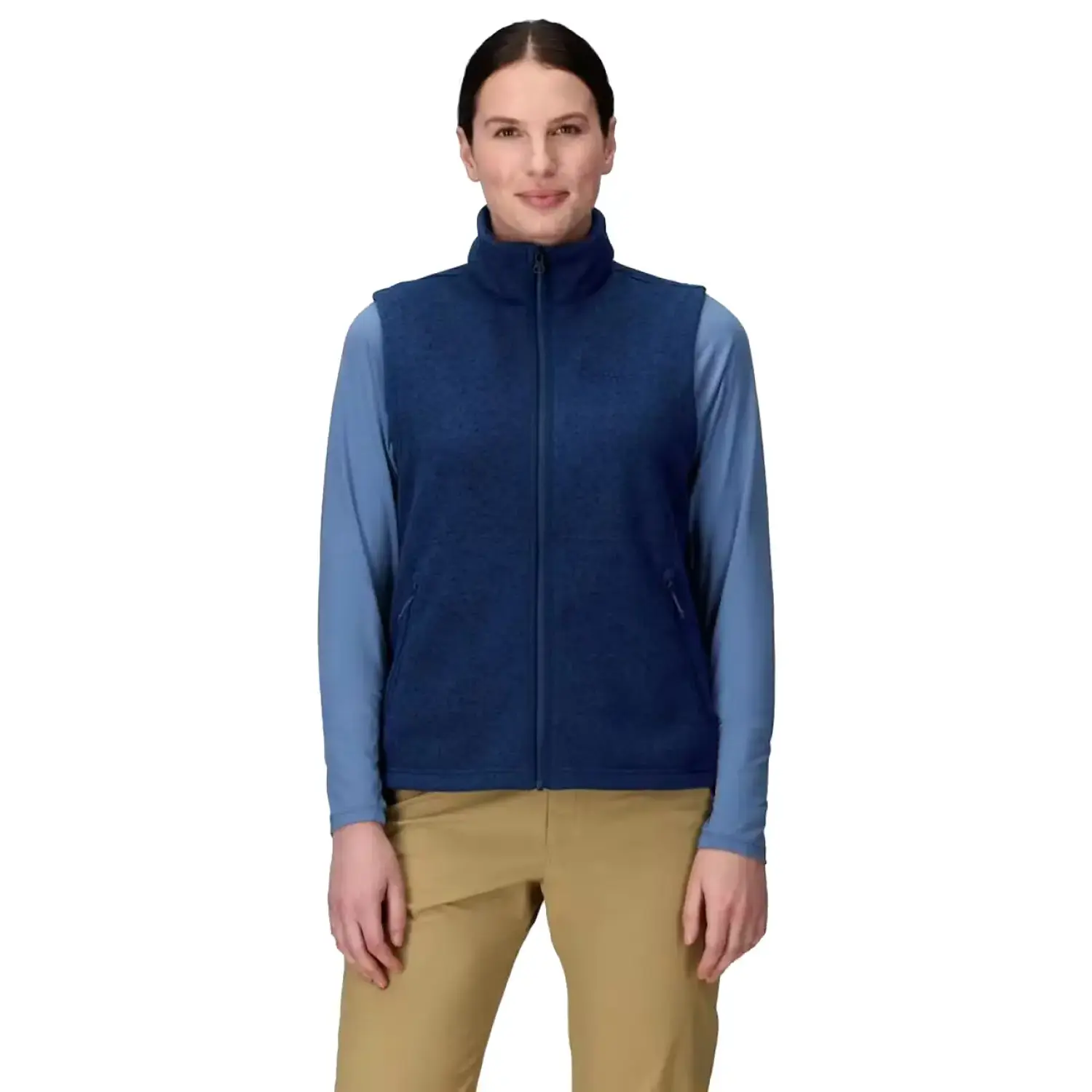 arctic navy heather - Marmot Women's Drop Line Sweater Fleece Vest