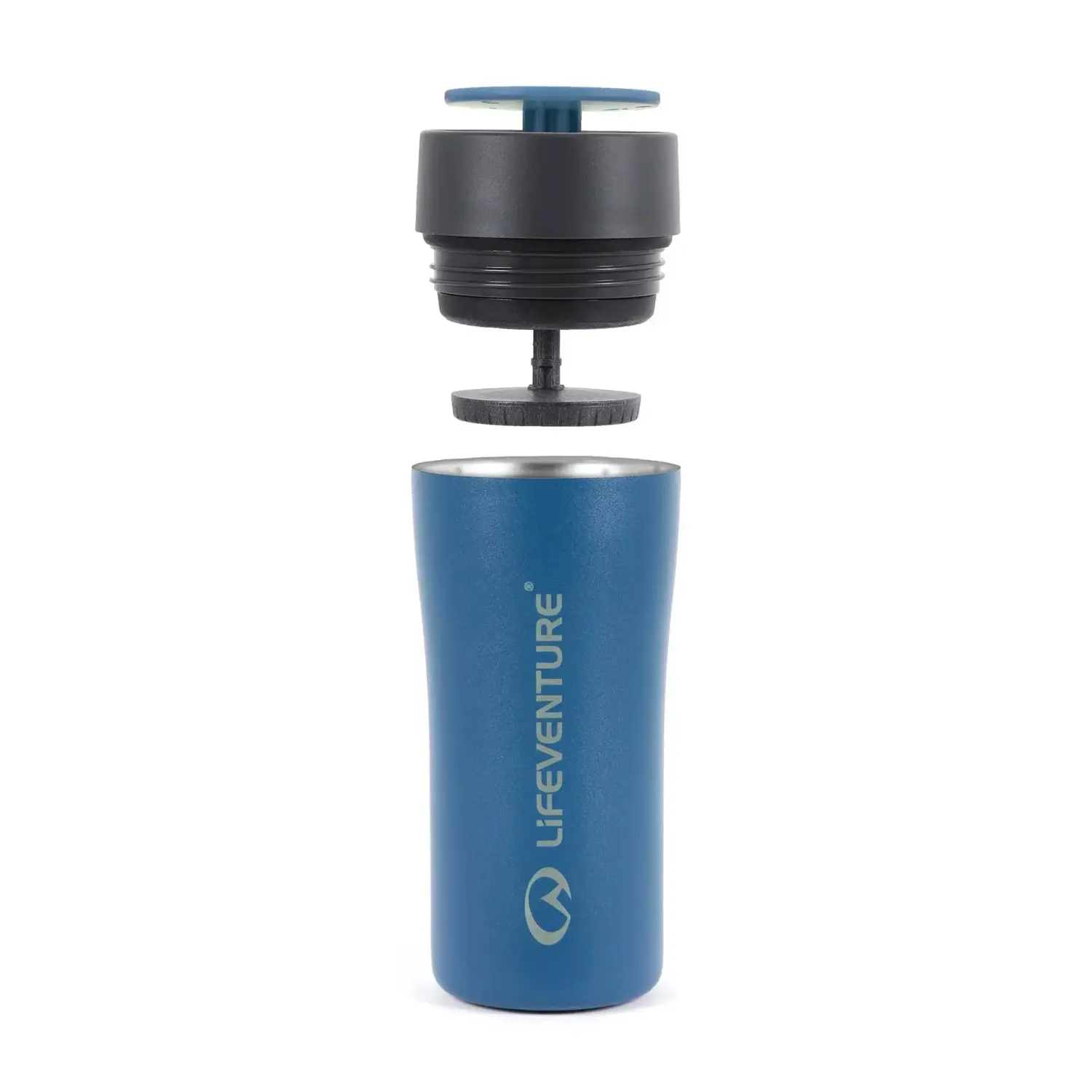cobalt - Lifeventure One Touch Thermal Mug