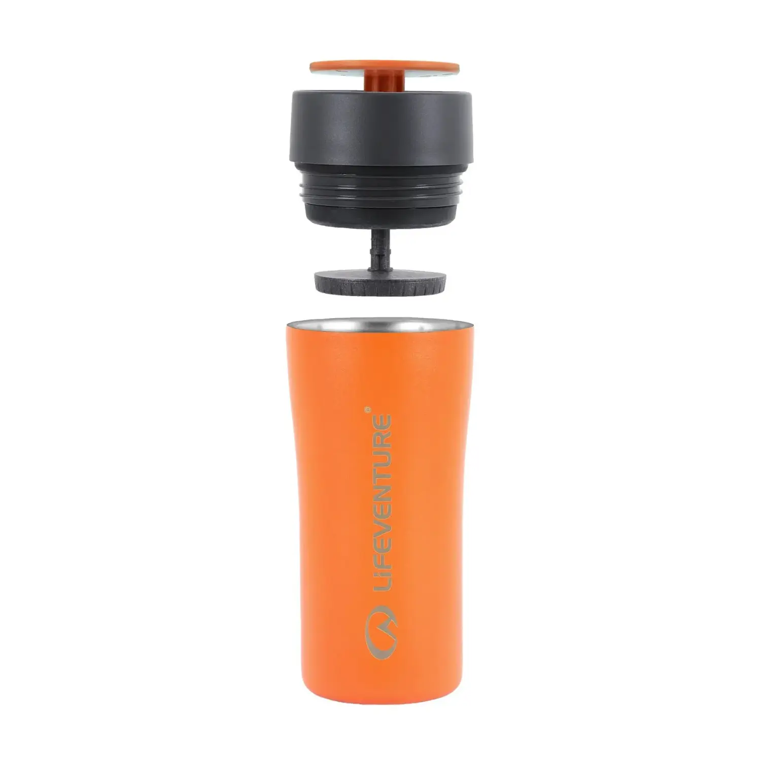 orange - Lifeventure One Touch Thermal Mug