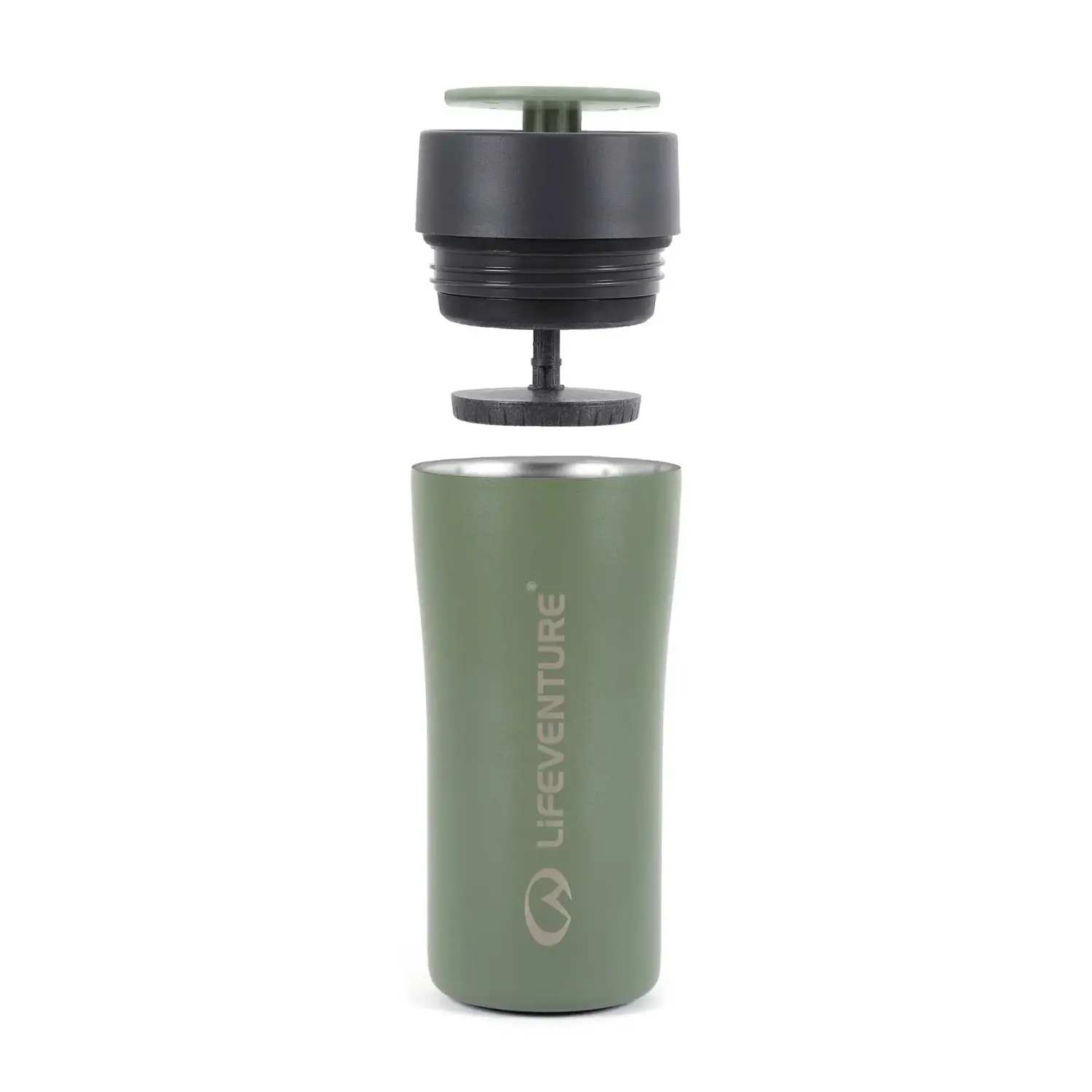 khaki - Lifeventure One Touch Thermal Mug
