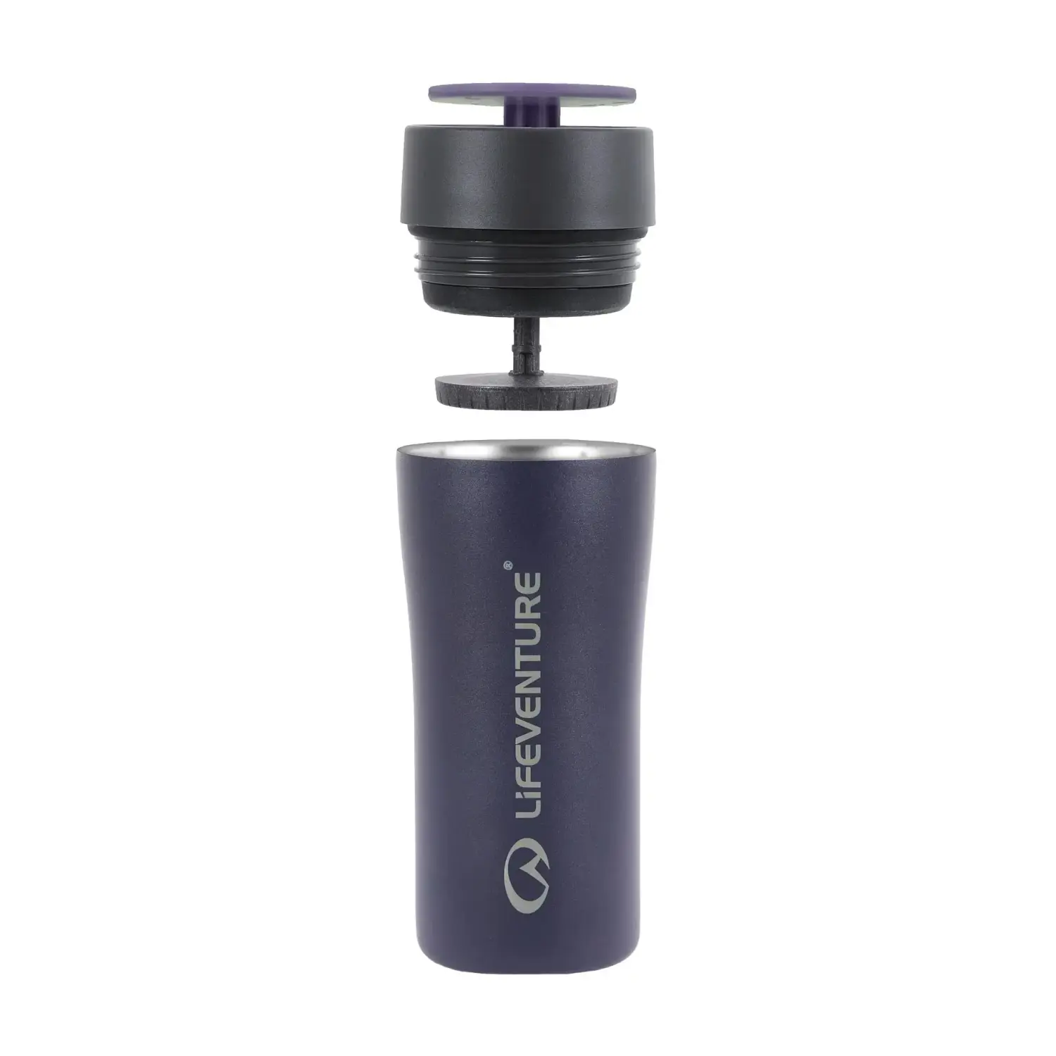 purple - Lifeventure One Touch Thermal Mug
