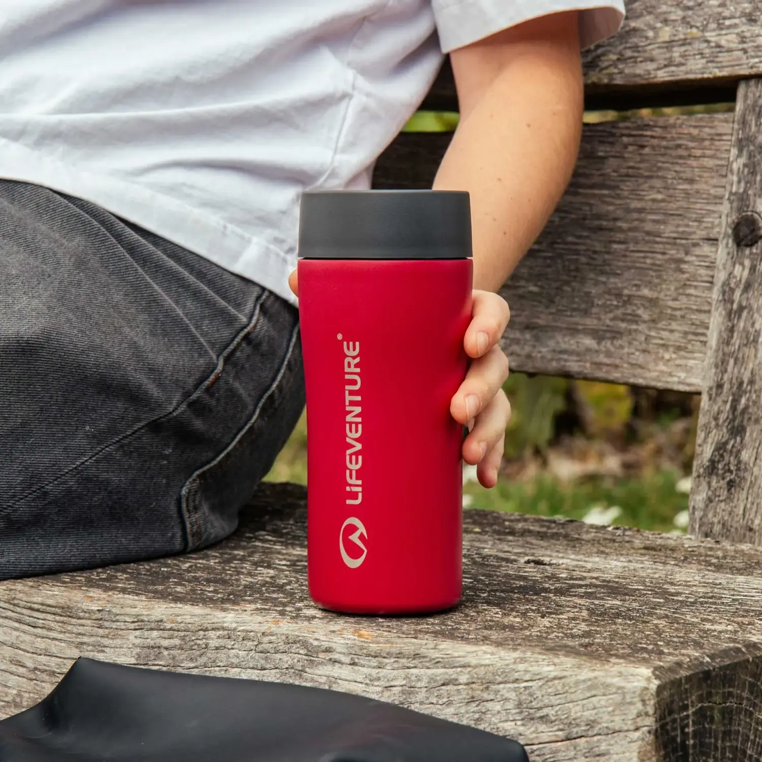 purple - Lifeventure One Touch Thermal Mug