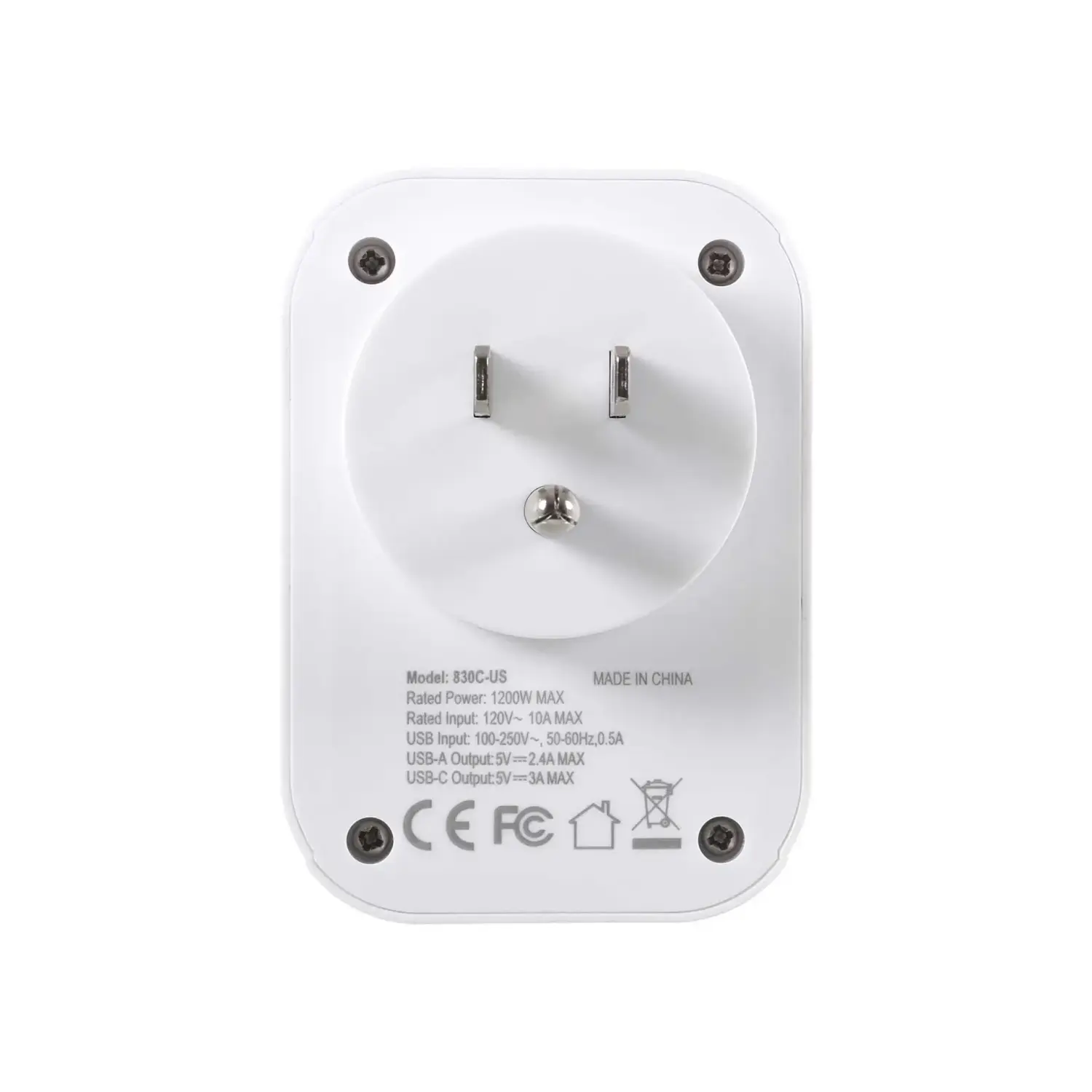 white - Lifeventure USB Travel Adapter