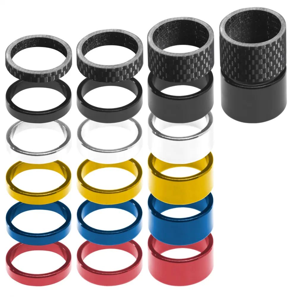 RavX HEADSET SPACERS 8PC BOX, 10MM CARBON
