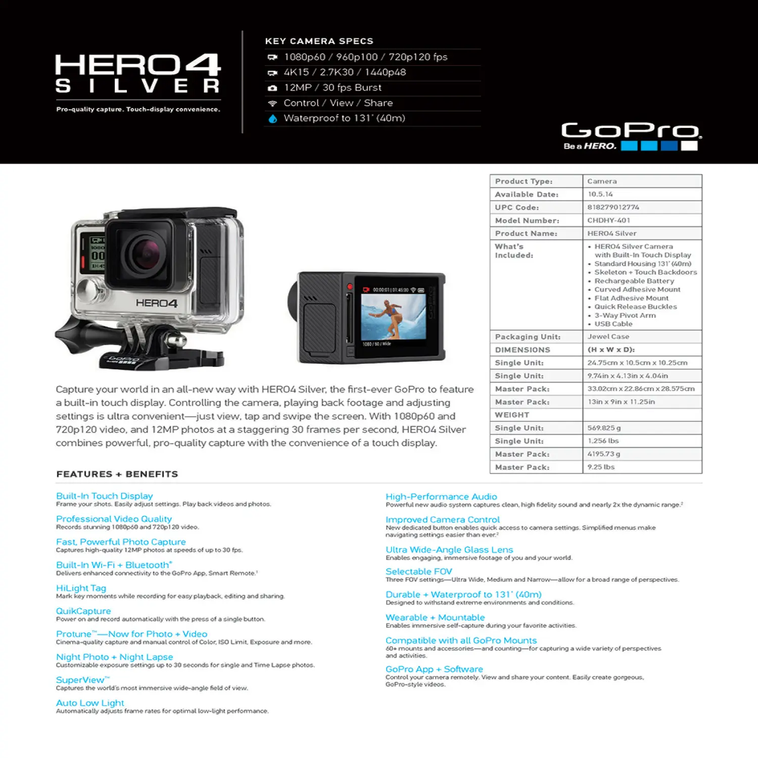  - GoPro Hero4 Silver Adventure